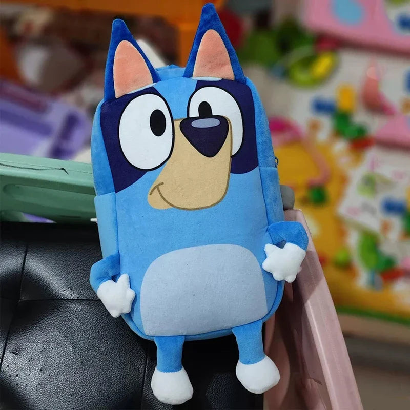 Bluey And Bingo Plush Backpack Anime Figure Muffin Dog Models Cartoon Fashion Mini Schoolbag Storage Bag Gift For Children