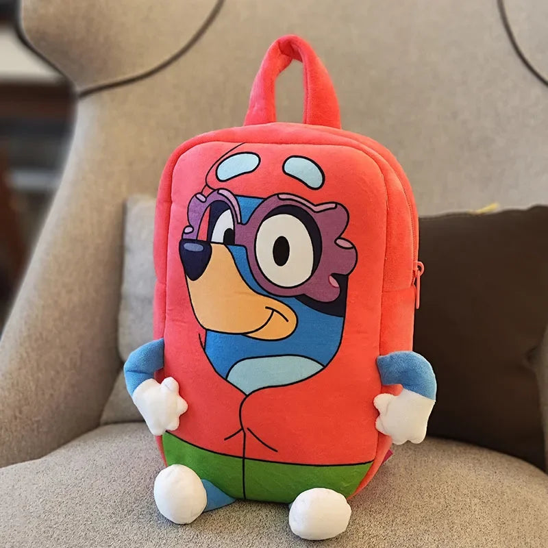 Bluey And Bingo Plush Backpack Anime Figure Muffin Dog Models Cartoon Fashion Mini Schoolbag Storage Bag Gift For Children