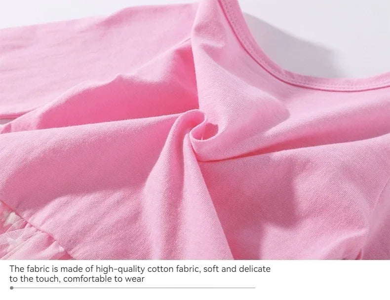 Animation Peripheral Long Sleeved Princess Dress Cute Star Long Sleeved Dress Bluey Pure Cotton Children&