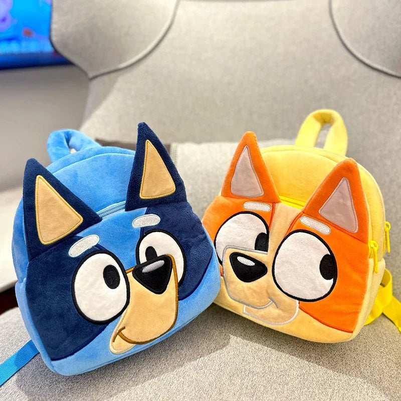 Bluey And Bingo Plush Backpack Anime Figure Muffin Dog Models Cartoon Fashion Mini Schoolbag Storage Bag Gift For Children