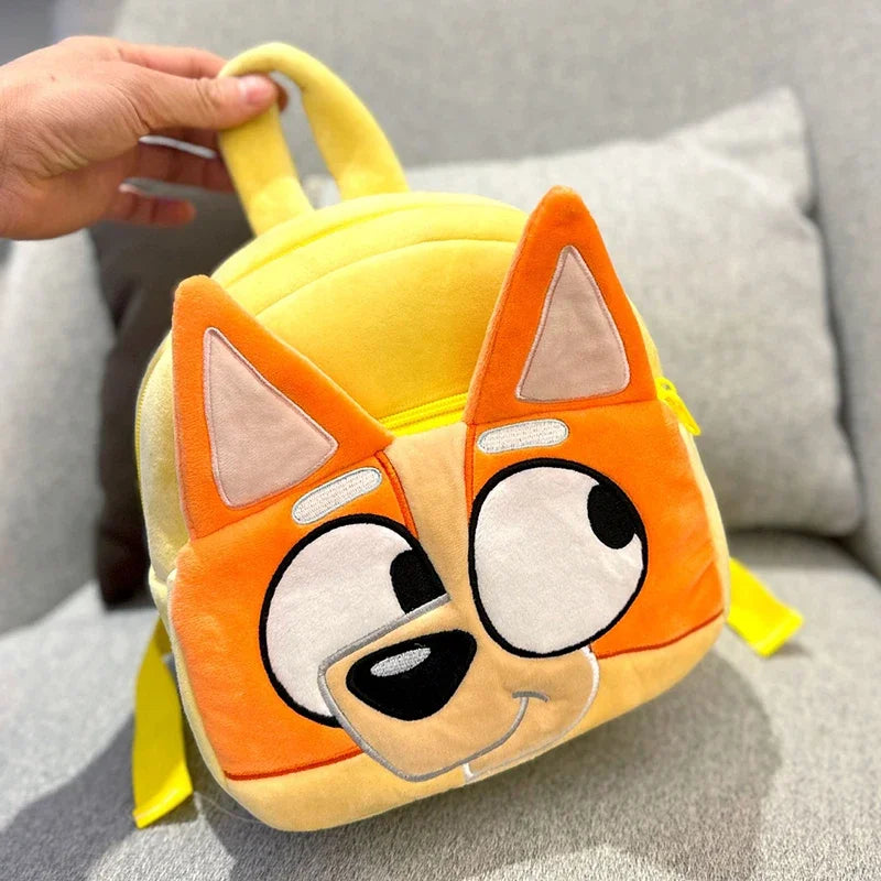 Bluey And Bingo Plush Backpack Anime Figure Muffin Dog Models Cartoon Fashion Mini Schoolbag Storage Bag Gift For Children