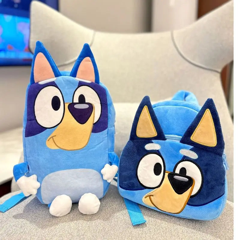 Bluey Children Schoolbag Cartoon Bluey Family Plush Backpack Picnic And Travel Photo Snack Bag Children Gifts