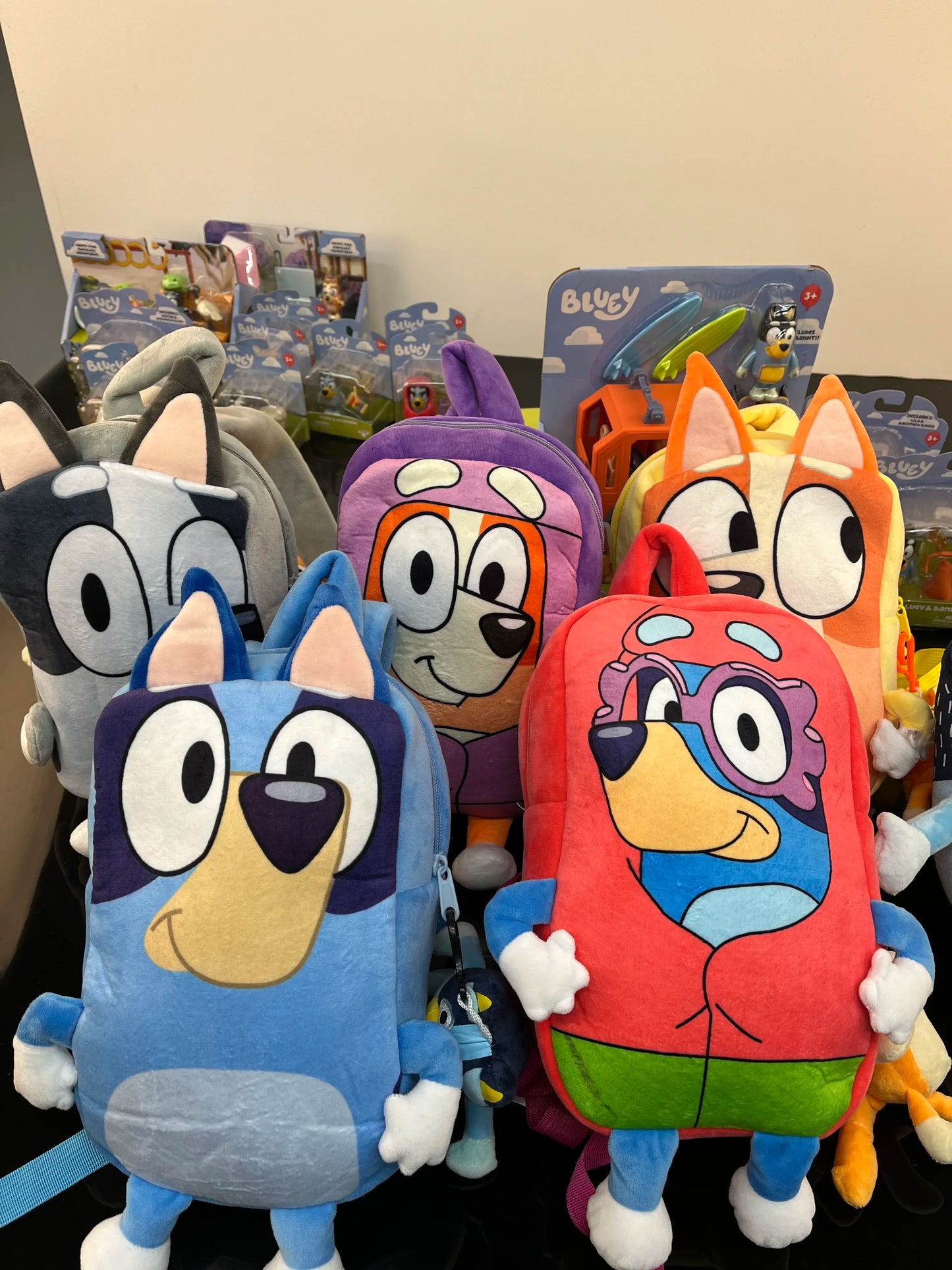 Moose Bluey Kindergarten Children Schoolbag Cartoon Bluey Family Plush Backpack Picnic And Travel Photo Snack Bag Children Gifts