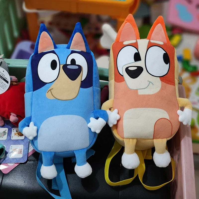 Bluey And Bingo Plush Backpack Anime Figure Muffin Dog Models Cartoon Fashion Mini Schoolbag Storage Bag Gift For Children