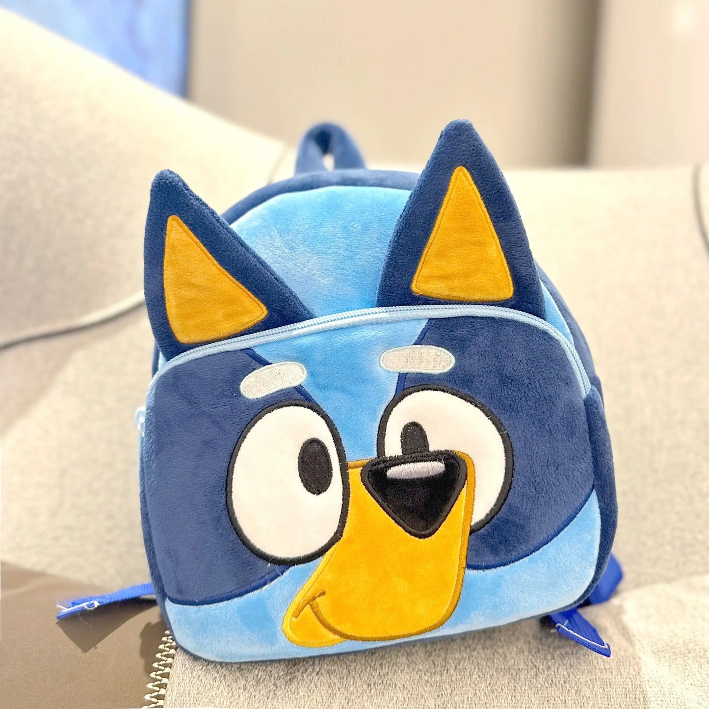 Moose Bluey Kindergarten Children Schoolbag Cartoon Bluey Family Plush Backpack Picnic And Travel Photo Snack Bag Children Gifts