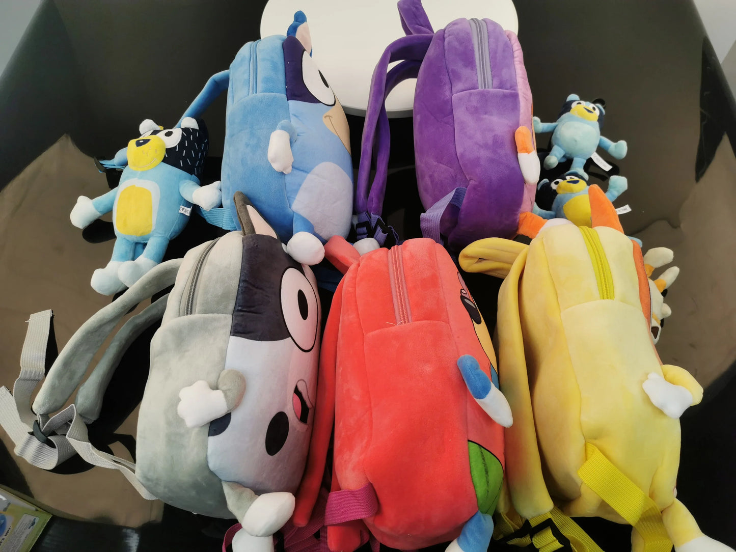 Moose Bluey Kindergarten Children Schoolbag Cartoon Bluey Family Plush Backpack Picnic And Travel Photo Snack Bag Children Gifts