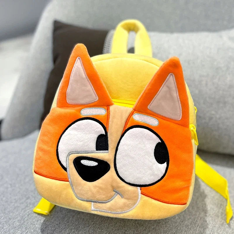 Bluey And Bingo Plush Backpack Anime Figure Muffin Dog Models Cartoon Fashion Mini Schoolbag Storage Bag Gift For Children