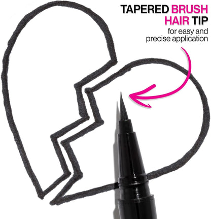 wet n wild Mega Last Breakup Proof Liquid Eyeliner - Quick Drying, Smudge-Resistant, 16-Hour Wear - Cruelty-Free &amp; Vegan - Black 0.03 Fl Oz (Pack of 1)