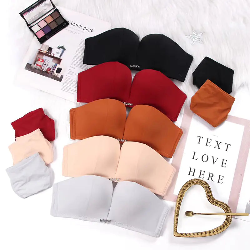 Breathable Comfortable Women's Bra Set with Anti-Slip Design