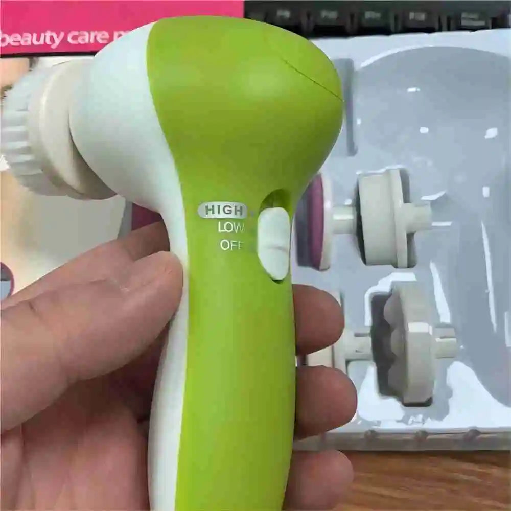 5-In-1 Facial Cleanser Pore Cleanser Face Massager Deep Cleansing Pore Cleansing Portable Electric Rotating Beauty Instrument