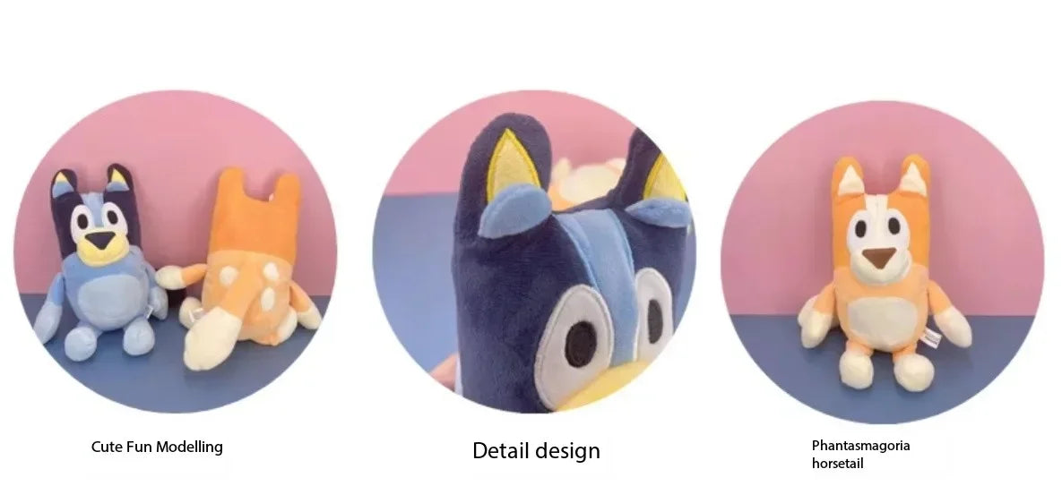 17/28cm Bluey &amp; Bingo Family Plush Toys - Cartoon Dog Stuffed Animals, Soft Plush Dolls, Perfect For Birthday &amp; Christmas Gifts