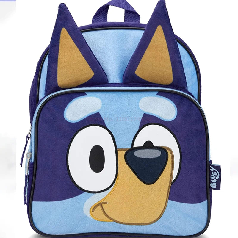 Bluey Dog Backpack Blue Purple Plush Simple Oxford Cloth Schoolbag Pocket Education Bingo Dog Schoolbag Children Christmas Gift