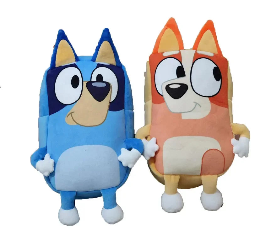 Bluey Family Cosplay Kindergarten Children's Cartoon School Bag Bluebin Dog Backpack Kawaii Blue Orange Dog Backpack Children's