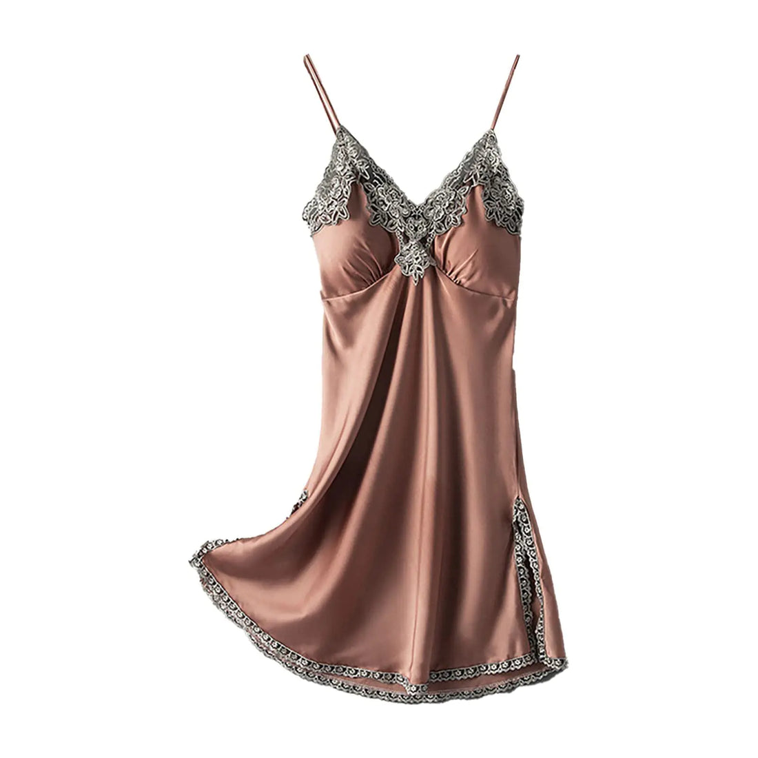 Overstock Items Clearance All Women Chemise Night Gown Lace Satin Sleepwear V-Neck Full Slip Babydoll Lingerie Sexy Nightgowns Strappy Chemises Z05-Red XX-Large