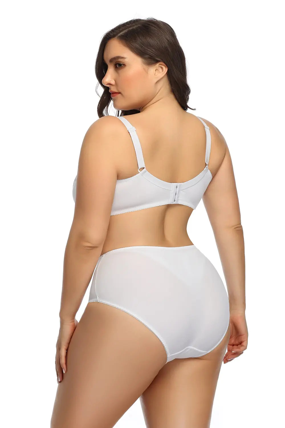 Plus Size Lace Bra Set with Underwire for Women