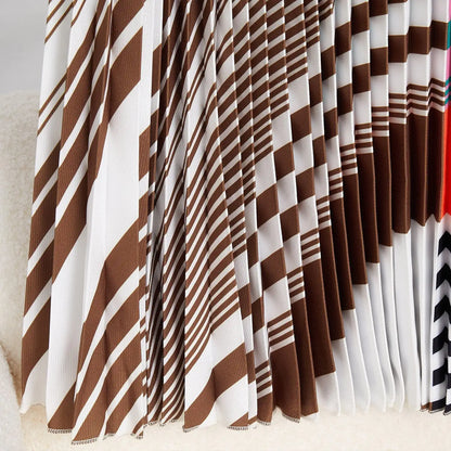 Mixed Print Pleated Set