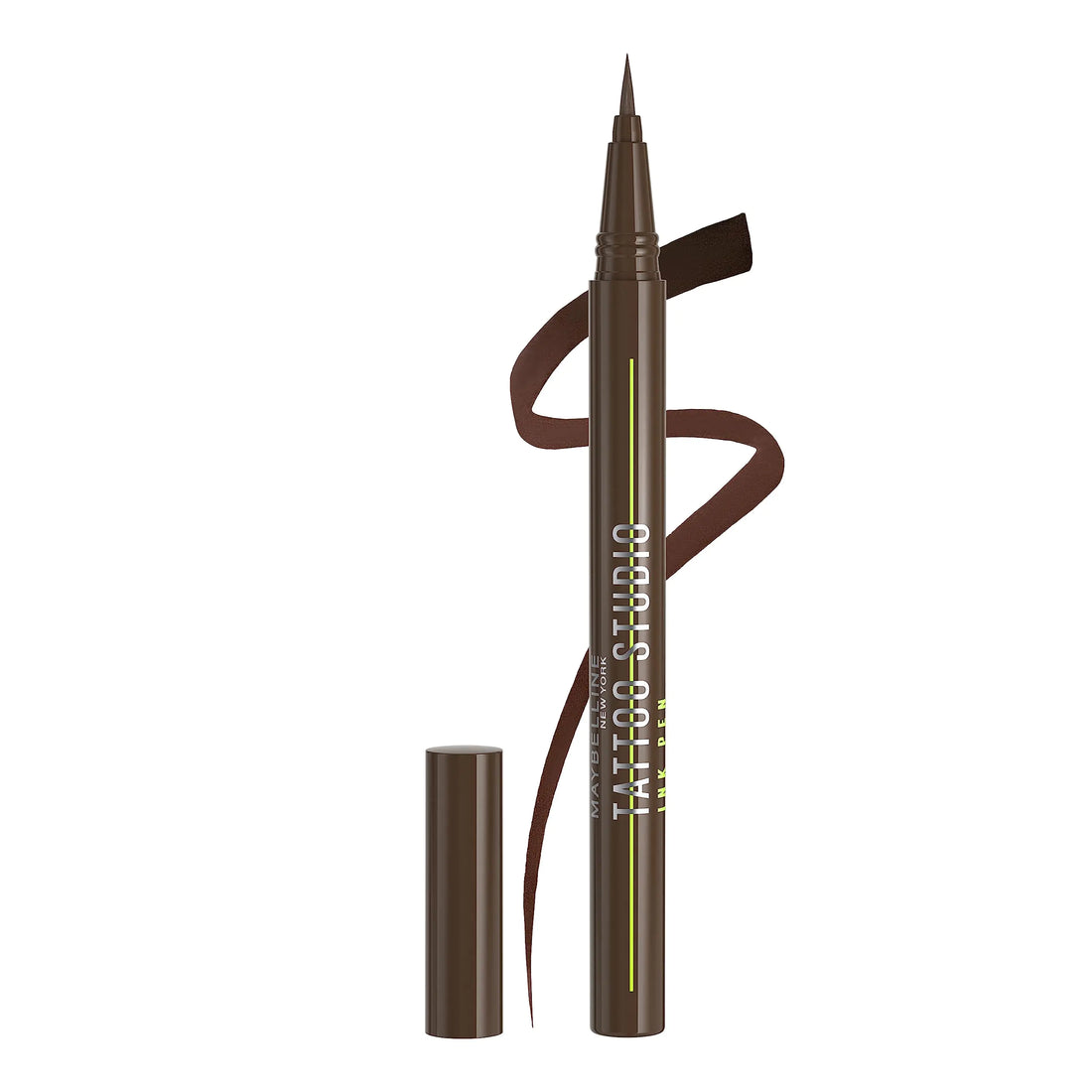Maybelline Tattoo Studio Ink Pen Liquid Eyeliner, Up to 24 Hours of Wear, Waterproof &amp; Smudge-Resistant Make Up, Brown, 1 Count