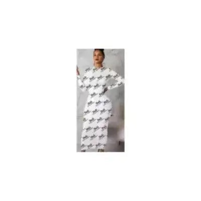 D&amp;G Mock Neck Long sleeve Bodycon Long Dress