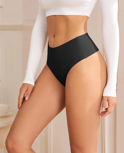 Thongs for Womens High Waisted Seamless for Women Underwear Sexy Breathable Panties 6 Pack Small C-6 Pack