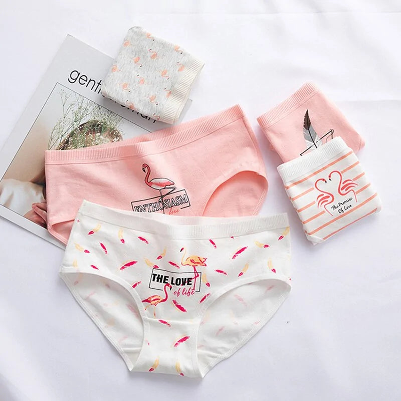 Cotton Flamingo Print Women's Panties