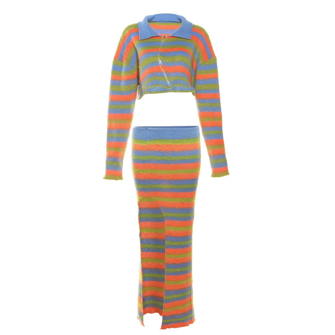 Knit Maxi Skirt Set