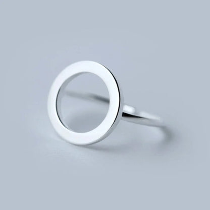 Precise: Adjustable 925 Sterling Silver Geometric Ring - Minimalist Women&