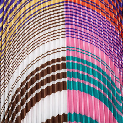 Mixed Print Pleated Set