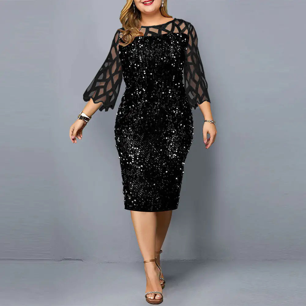 Party Dresses Sequin Plus Size Women&