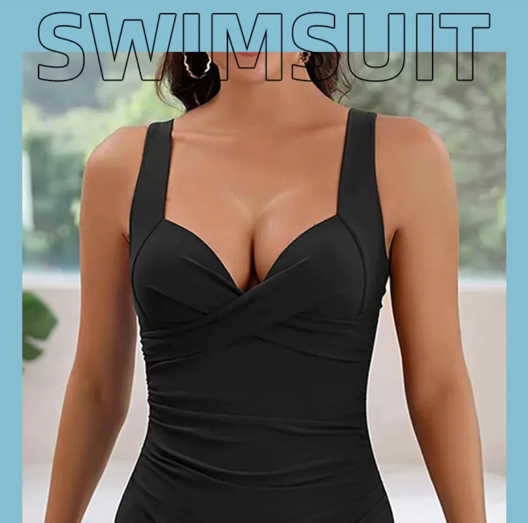 Push-Up One-Piece Swimsuit with Hard Cup Support