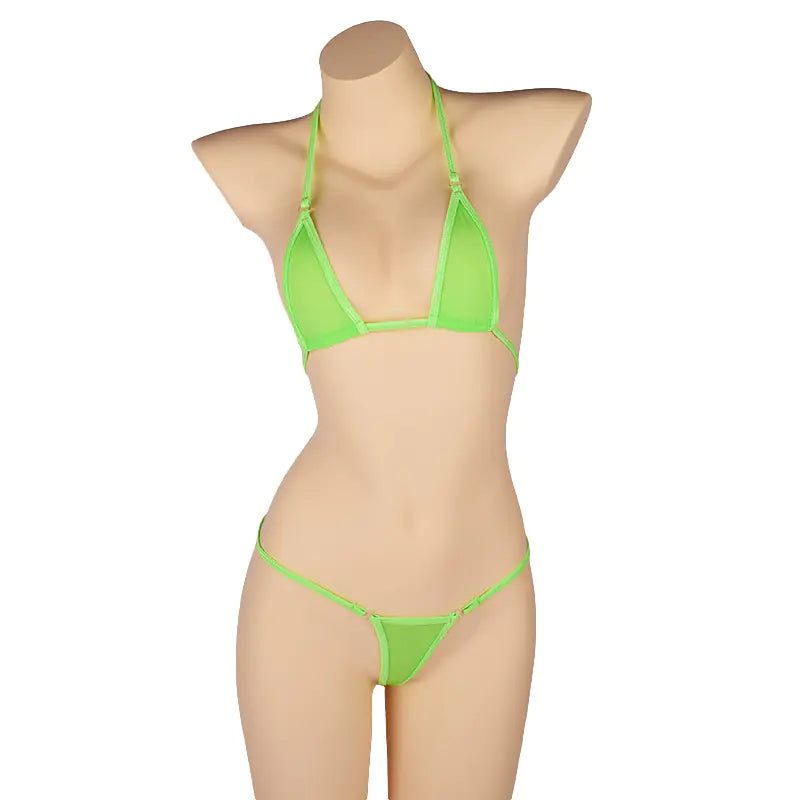 Lingerie Set with Ultra-Thin Sheer Material (Bikini Style)