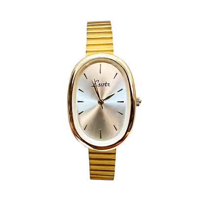 Golden Quartz Steel Belt Watch