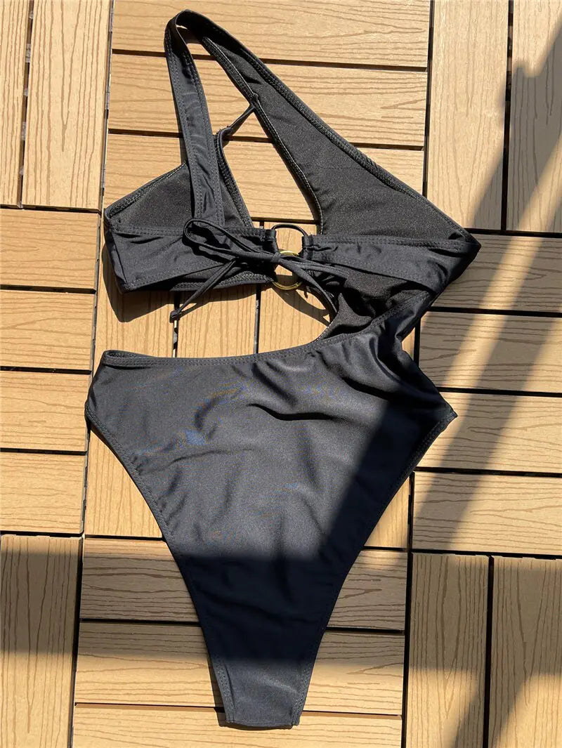 2023 Hollow Sexy Swimwear Women Skinny One Piece Swimsuit