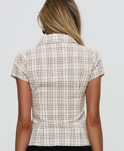 Casual Top Double Button Sexy Shirt