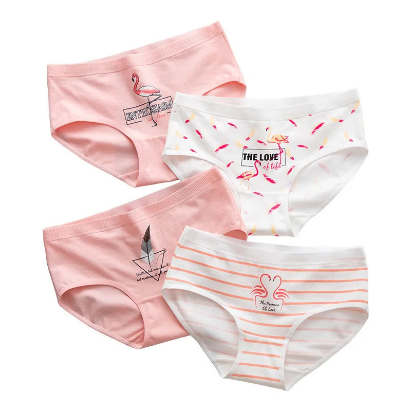 Cotton Flamingo Print Women&