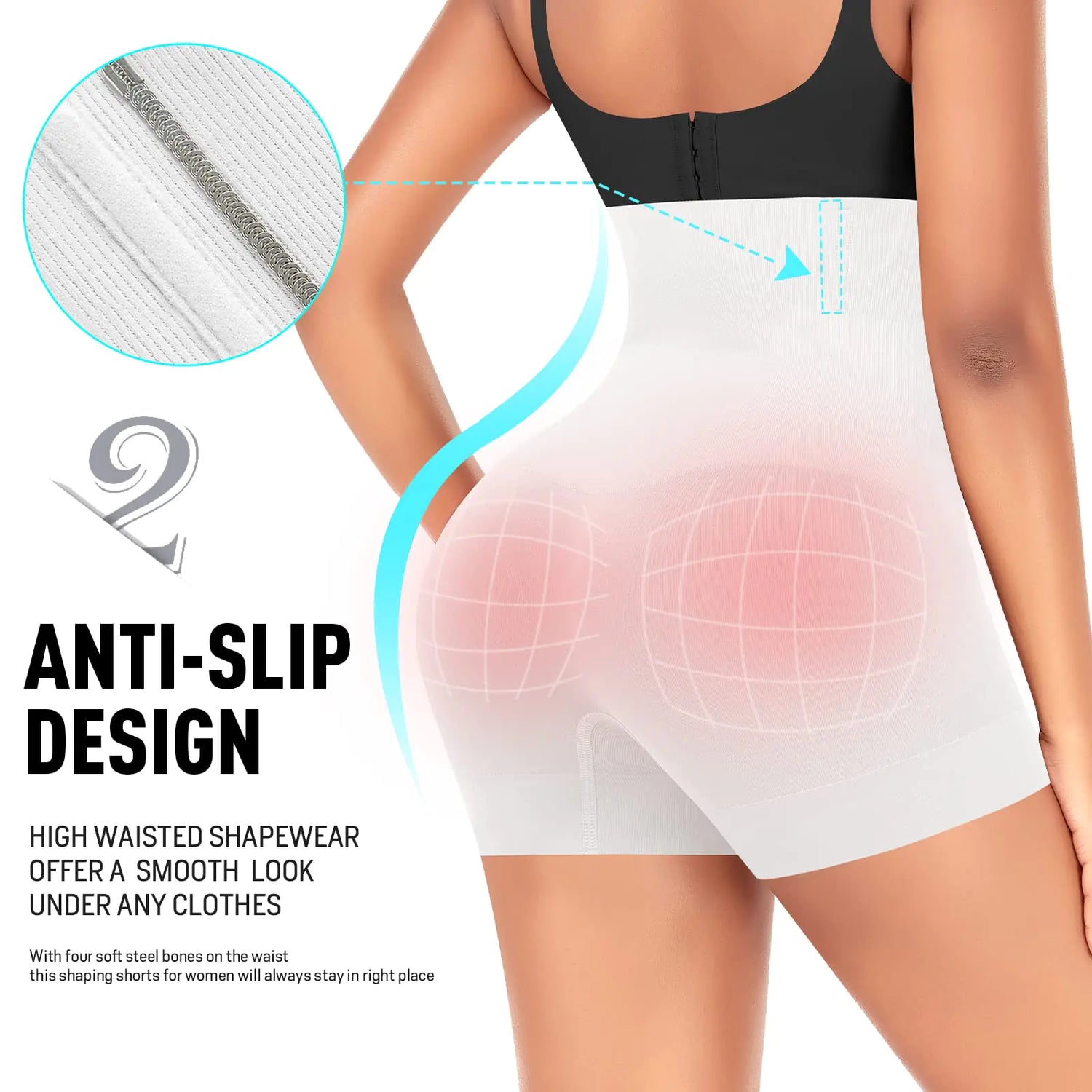 Seamless Shaping Boyshorts Panties for Women Slip Shorts Under Dress Shapewear Shorts Tummy Control Underwear C