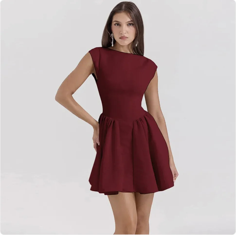 Women's Lace-Up Backless Waist-Tie Dress