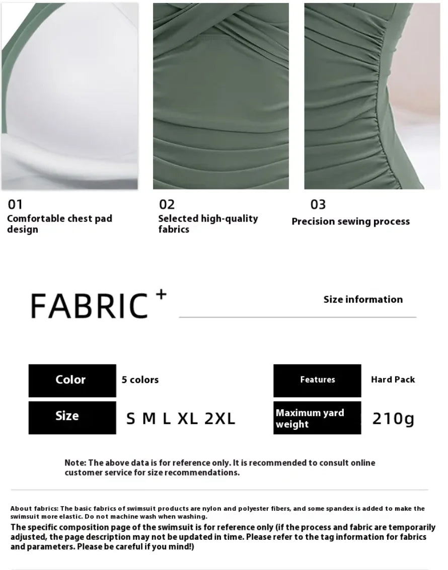 Push-Up One-Piece Swimsuit with Hard Cup Support