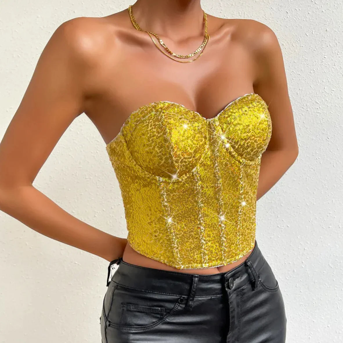 Sequin Tube Top