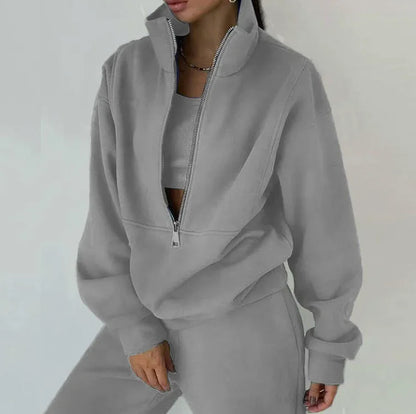 Casual Fleece Sweater Set