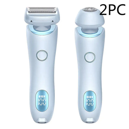 “2-in-1 USB Rechargeable Hair Remover &amp; Epilator – Smooth Shave for Face, Body, and Bikini”
