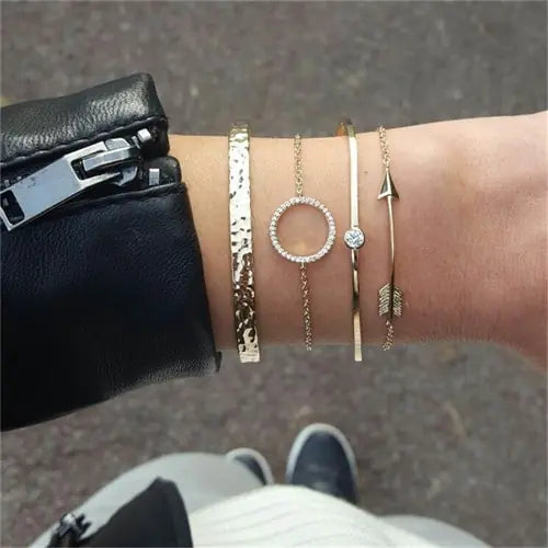 Crystal Alloy Bracelet Set
