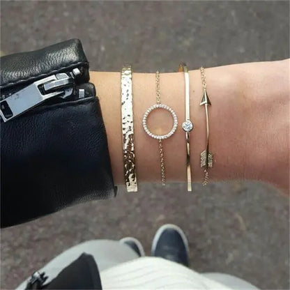 Crystal Alloy Bracelet Set