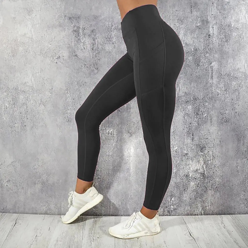 High Waist Stitching Sports Leggings