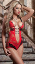 Sexy Bodysuit Three-Piece Lingerie Set front view