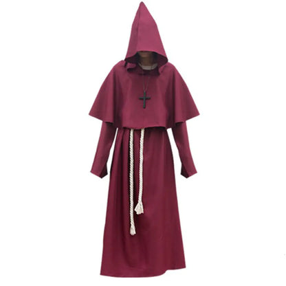 Medieval Priest Robe for Halloween Cosplay Costume