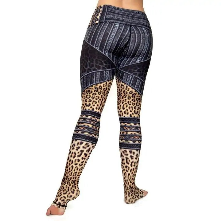 High Waist Killmonger 3D Print Fitness Leggings