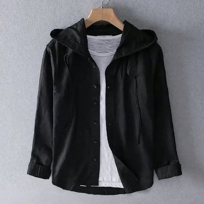 Thin Hooded Linen Long Sleeve