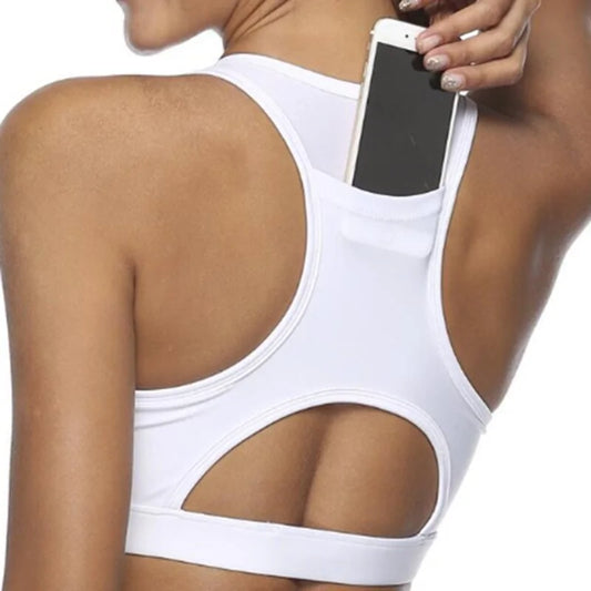 Sports Bra with Phone Pocket: Wireless Fitness Top