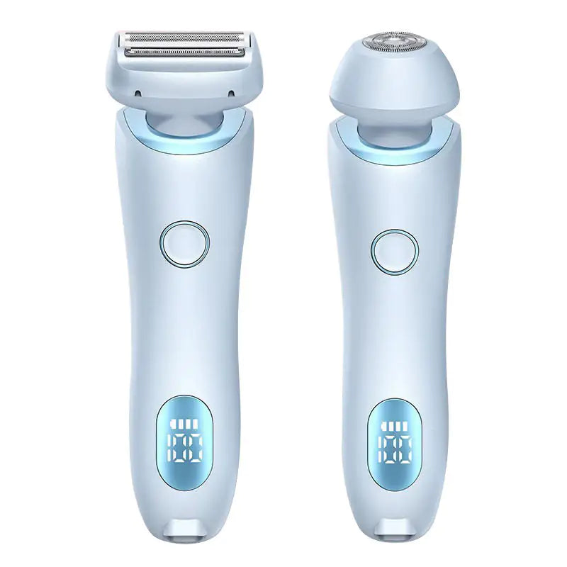 “2-in-1 USB Rechargeable Hair Remover &amp; Epilator – Smooth Shave for Face, Body, and Bikini”