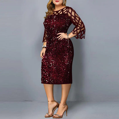 Party Dresses Sequin Plus Size Women&